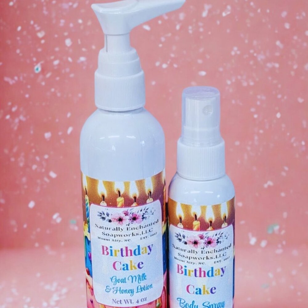 Birthday Cake Scented Body Lotion and Body spray set